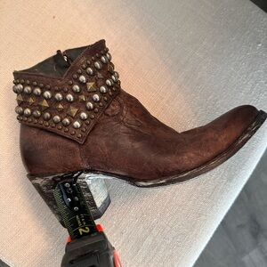 Old Gringo studded booties, size 6.5, brown leather